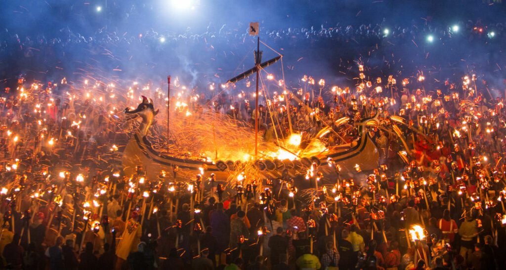 festival vikingo de Shetland