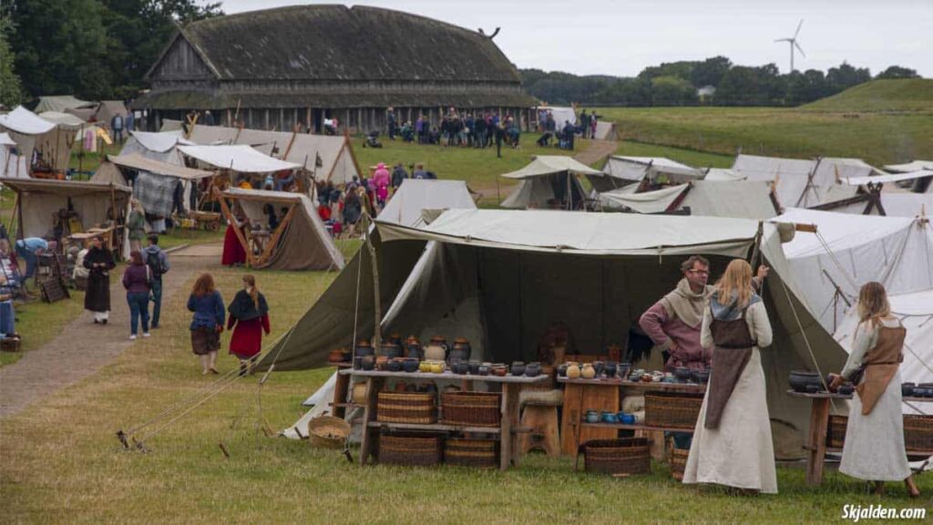 Festival Vikingo de Trelleborg zona de acampada